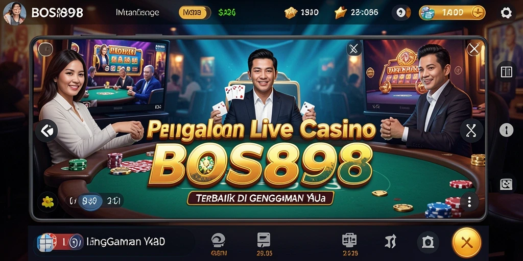 Tampilan menarik permainan Live Casino di BOS898.