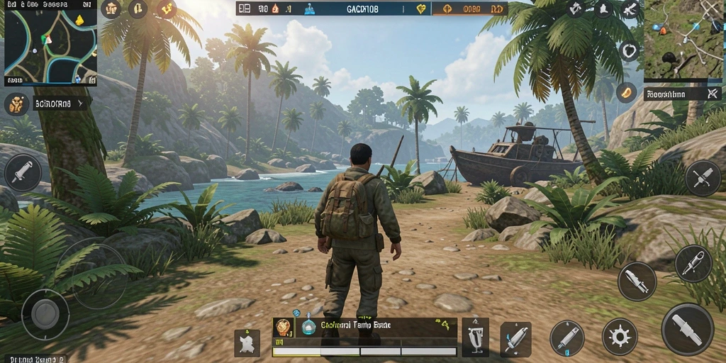 Screenshot utama GACOR108 menampilkan gameplay dalam dunia terbuka yang mendebarkan.