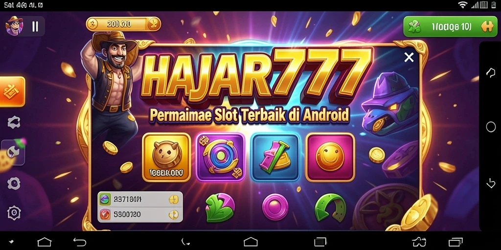 Tampilan gameplay slot HAJAR777 yang menarik dan interaktif.