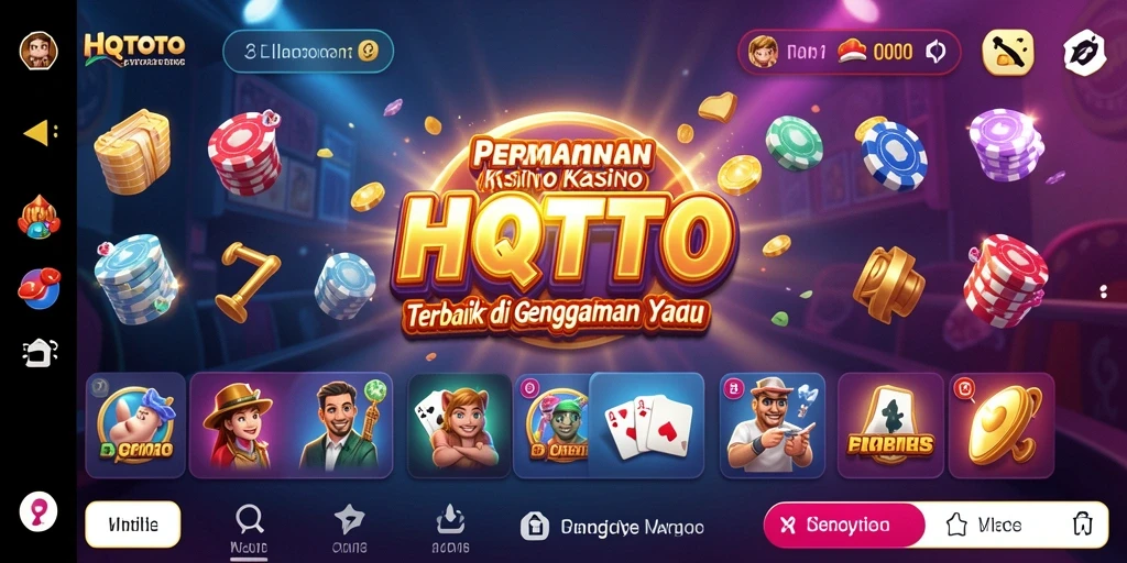 Screenshot gameplay HQTOTO yang menunjukkan suasana kasino yang mendebarkan.