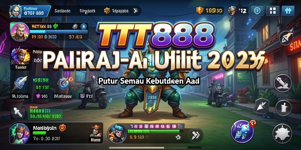 Tampilan utama TTT888 yang menunjukkan fitur-fitur Utility yang bermanfaat.